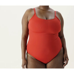 NWT Andie Women's The Amalfi One Piece Smooth Swimsuit Cherry Red Size XXXL